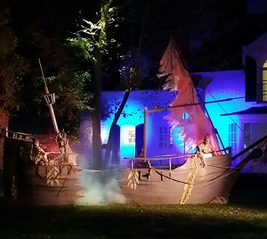 Halloween theme party decoration. picture of ghost ship for Orange County CA party