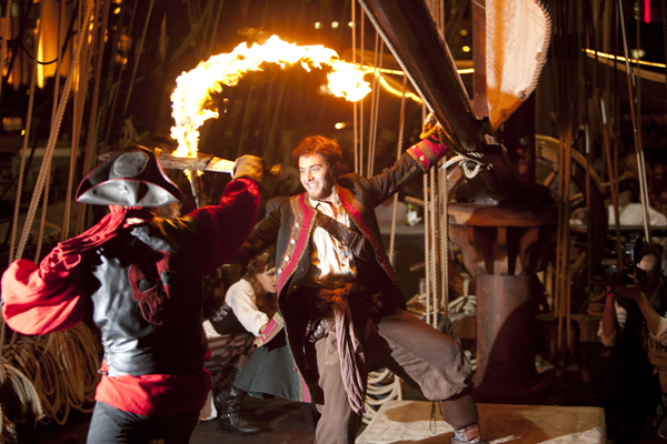 pirate fire show for pirate party for adults