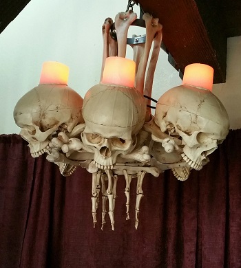 skull chandelier for rent
